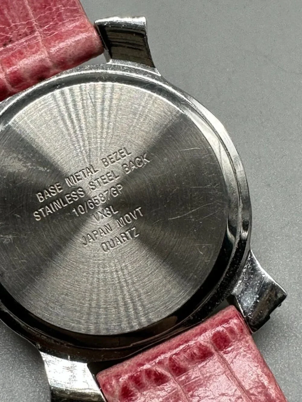3/$30 Anne Klein Watch Women Silver Tone Mother of Pearl Dial Pink Band